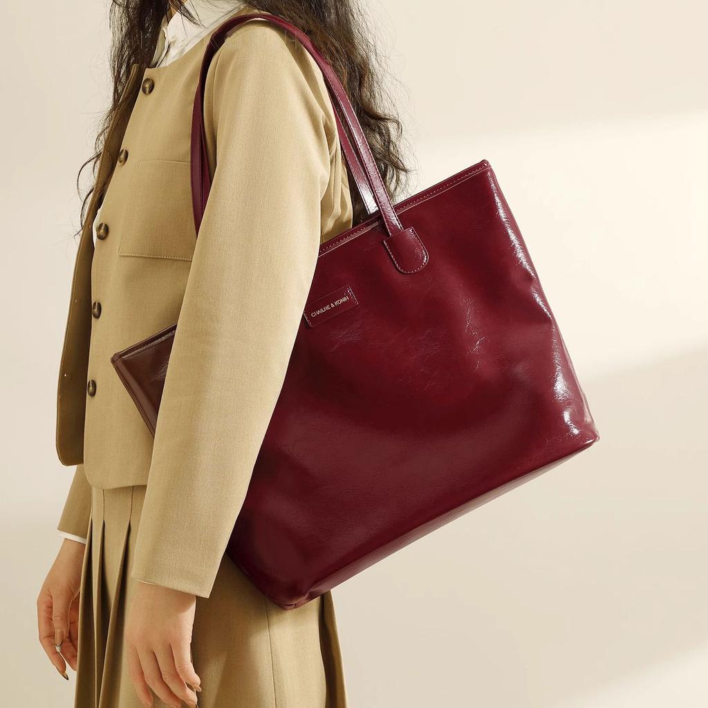 Retro Large-capacity Bag, Women's Niche Tote Bag, Versatile and Simple Single-shoulder Armpit Bag