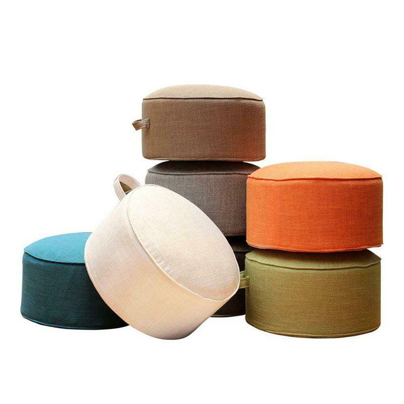 Cozy Tatami Padded Cushion With Removable And Washable Linen Cover For Sitting
