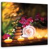 Canvas Print Flowers Spa Zen Candle