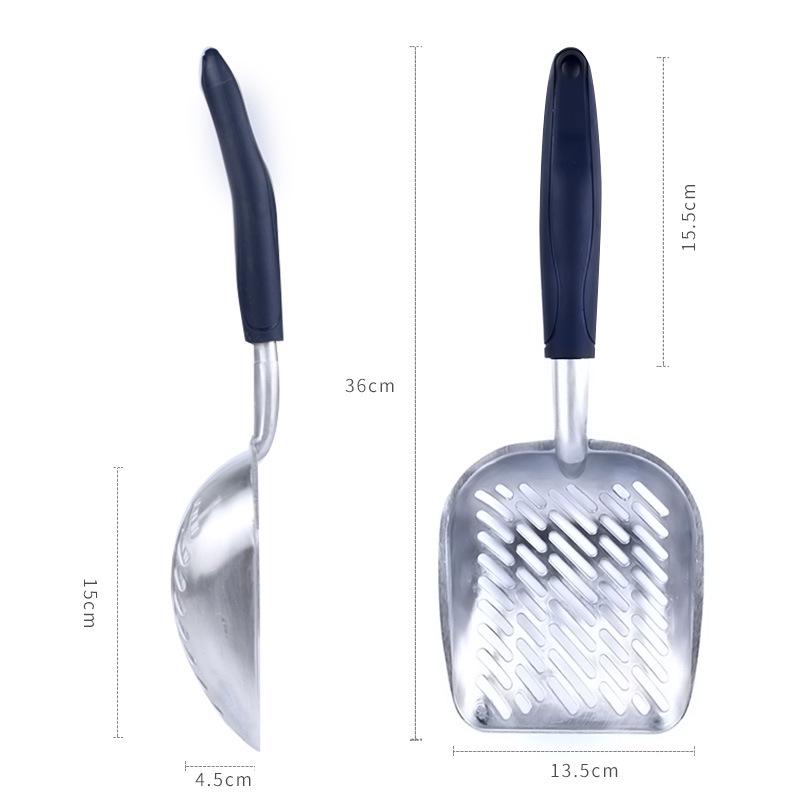 Aluminum Alloy Cat Litter Scoop with Hollow Design for Quick Cleaning