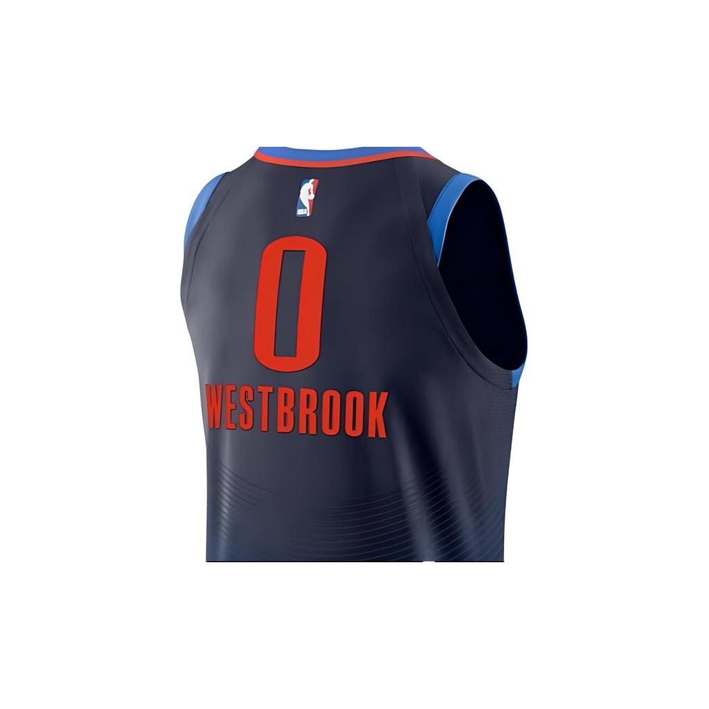 Nike Баскетбольная майка НБА Swingman Russell Westbrook Oklahoma City Thunder Мужская футболка синего цвета 863163-419