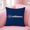 Чехол на подушку German Airlines Deutsche Lufthansa, противоаллергенный, с невидимой молнией, из шелковистого короткого плюша, чехол на диванную подушку