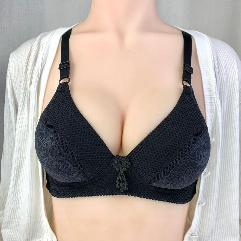 Сексуальный бюстгальтер с небольшой грудью, тонкий, дышащий, на косточках, без стальных колец, женское нижнее белье с принтом, три ряда пряжек
