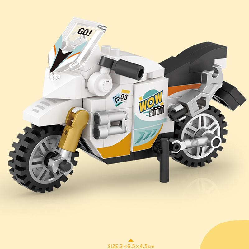 Сделай сам MOC Город Супер Спорткар Мотоциклы Внедорожники Гонщики Полиция Пожарные машины Знаменитые Строительные блоки Кирпичики Наборы Модель