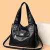 Вместительная сумка из мягкой кожи, модная женская повседневная наплечная сумка-тоут