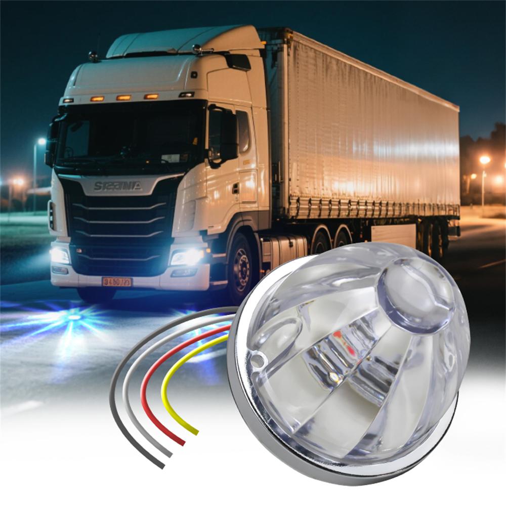 2PCS Dual Revolution Watermelon Lights Semi Truck Lights LED Star Water Melon LED Marker Under Glow Lights For Truck
