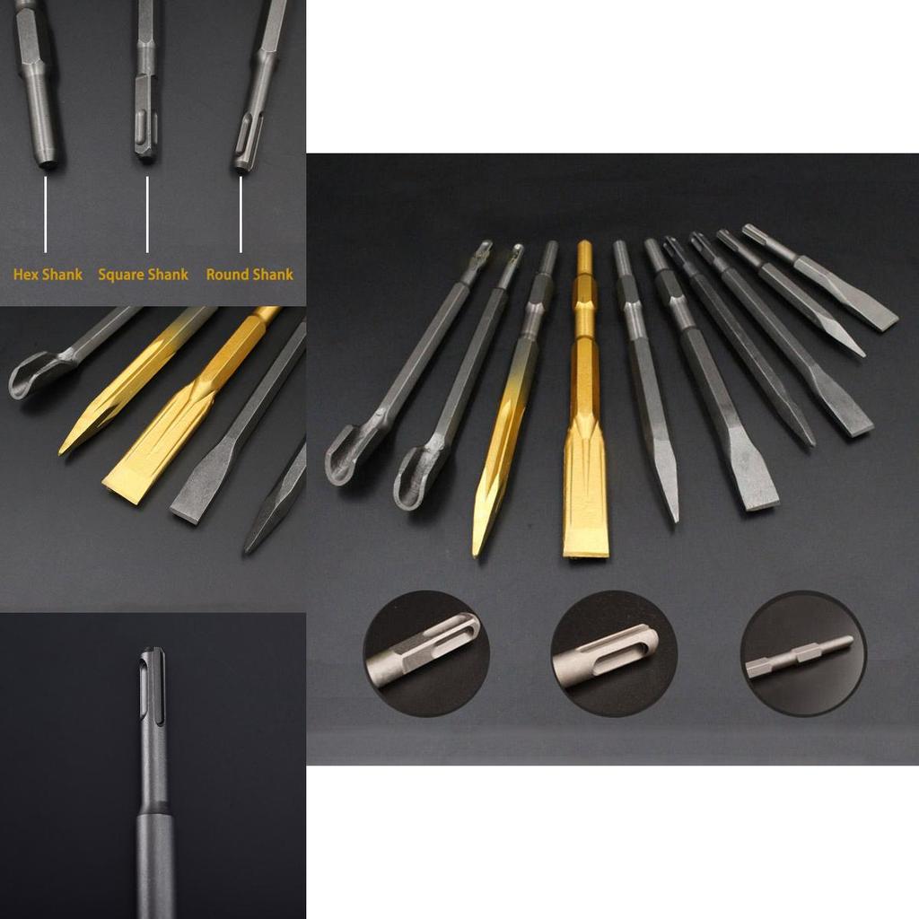 Набор передовых зубил для перфоратора из хромовой стали для плитки, зубило-пика для превосходной долговечности