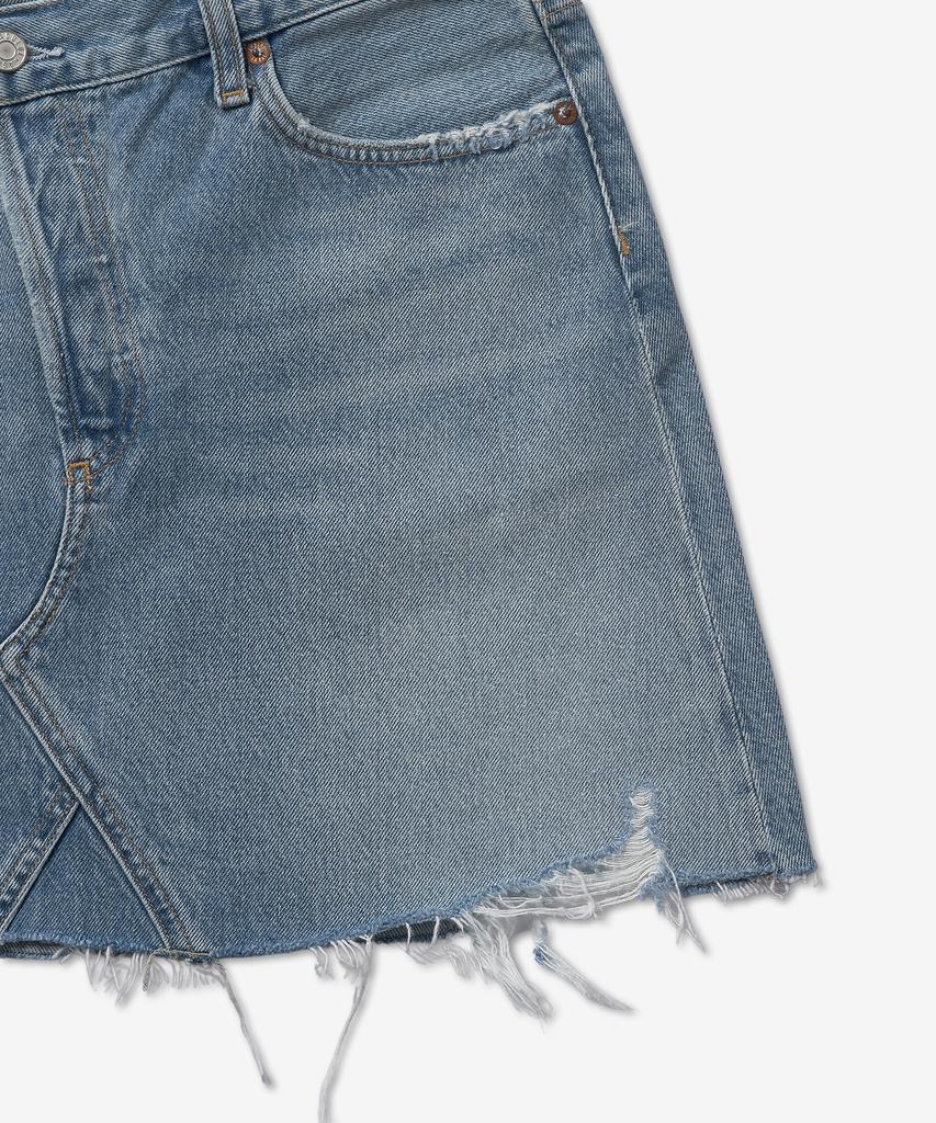 A Goldy Crisp Cross Denim Skirt - Light Blue / A30411141Sbol