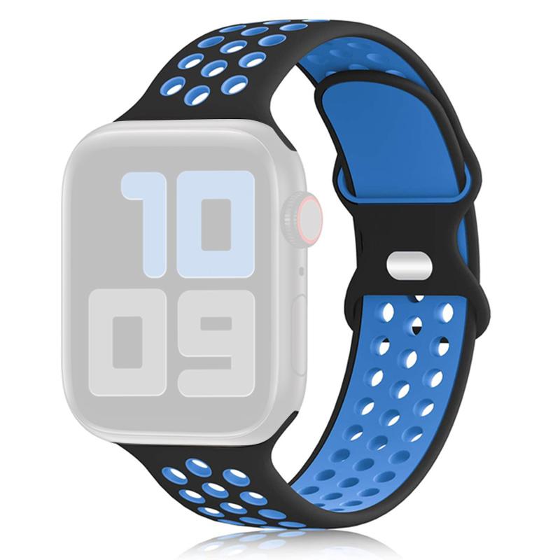 KALEBOL Для Apple Watch 10 46мм/Ultra 2/Ultra 49мм/9 8 7 45мм/SE (2023) SE (2022) SE 6 5 4 44мм/3 2 1 42мм Силиконовый ремешок для часов