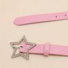 Belts for Women Spice Girls Pink Black White Belt Denim Star PU Leather Rhinestones Belt Sweet Cool Corset Jeans Belts