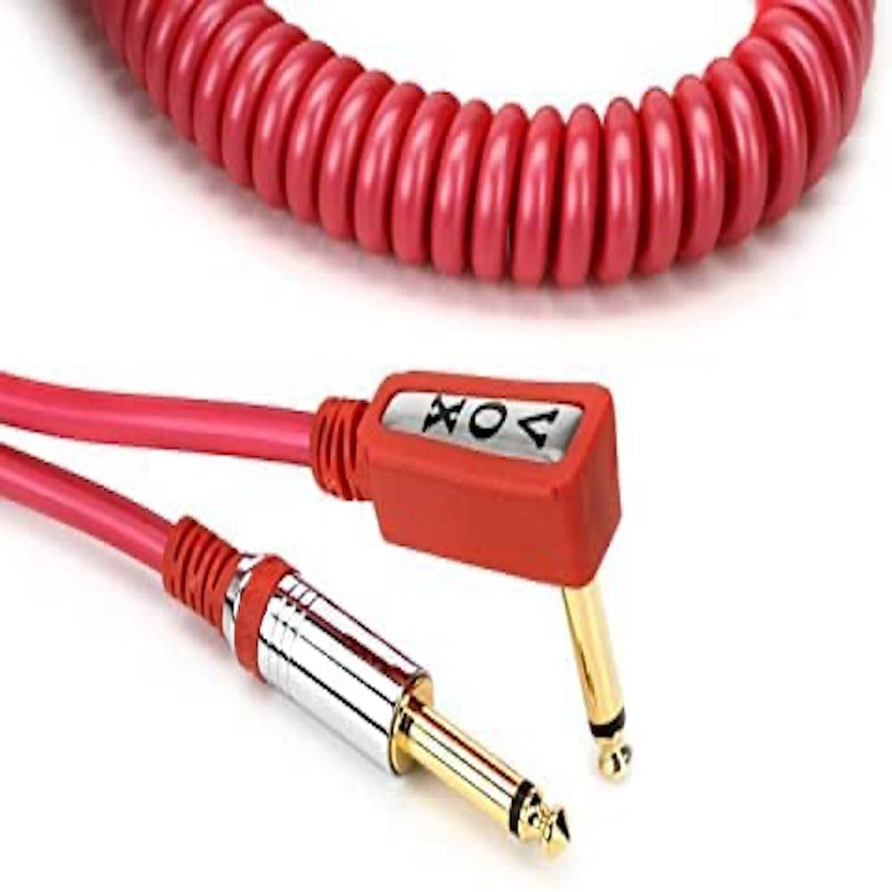VOX Guitar Bass Coiled Cord 9m VCC90 & Cable, Type, Length, Red,