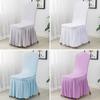 Modern Elastic Pleated Chair Cover Stretch Spandex Dining Room Chair Slipcover for Restaurant Hotel Banquet Wedding Party