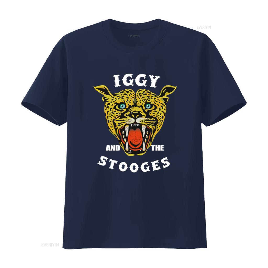 Iggy And The Stooges Cheetah Print T shirt FKQ7 vintage Washed Versatile homme Soft Casual graphic Stretched designer clothes