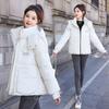 Осенне-зимнее женское пальто однотонное с капюшоном и большим карманом короткое свободное пальто утолщенная теплая студенческая куртка