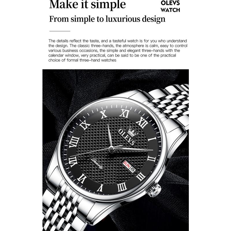 OLEVS 5562 с подарочной коробкой Roman Lelock Кварцевые часы Светящиеся мужские часы