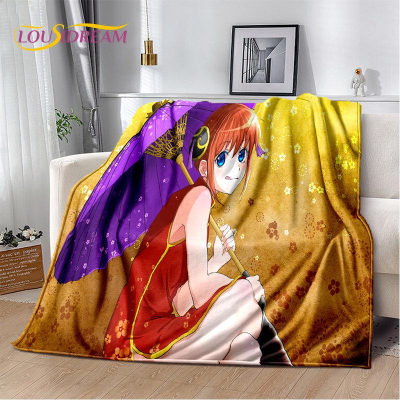 Gintoki Kagura Gintama аниме мягкое плюшевое одеяло, фланелевое одеяло для гостиной, спальни, кровати, дивана, чехол для пикника, детское одеяло