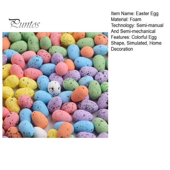 50Pcs Colorful Mini Easter Egg DIY Crafts Projects Home Decoration Small Spotted Simulated Pigeon Egg Ornament Kit Festival Gift