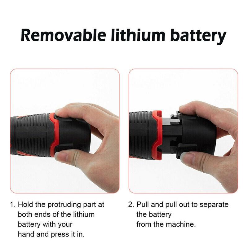 90° Electric Wrench Angle Drill Screwdriver 3/8'' 45NM Cordless Ratchet Wrench Scaffolding With 2 Lithium-Ion Battery 12V