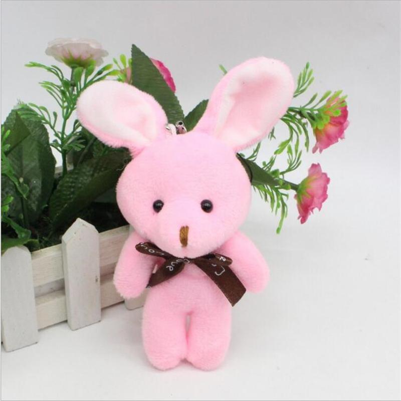 Милая игрушка кролик с галстуком-бабочкой, рождественский подарок, мягкая кукла для девочек, мальчиков и детей, 12 см, праздничный подарок