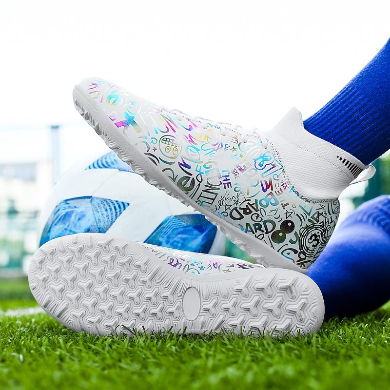 Мужские/женские футбольные бутсы из пяти резиновых материалов с мягкой подошвой и короткой ручкой производства Lammers Кожаные футбольные бутсы Детские футбольные кроссовки