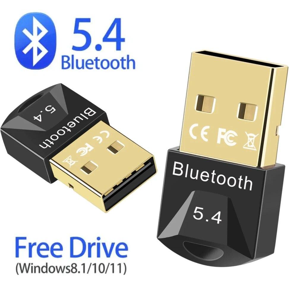 USB Bluetooth 5.4 адаптер Dongle беспроводной приемник передатчик для компьютера ПК динамик мышь клавиатура