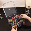 1pc transparent/semi transparent black flip cover toy car model storage box, large capacity suitable for Hot Wheels display box