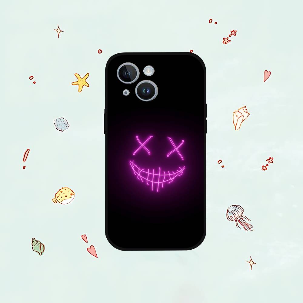 Чехол для телефона D-Devils-faces-S Для IPhone 1716 15 14 13 Pro Max 11 12 Mini X Xs XR Черный Силиконовый Чехол