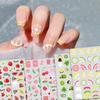 Decoration Transfer Slider Watermelon Nail Decal Peach Nail Foil Cherry Pattern Fruit Nail Sticker