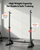 Power Cage Squat Rack, Home Gym Power Rack with Adjustable Height & Width, Strength Training Workout Equipment with Barbell Storage Racks & J-Hooks
