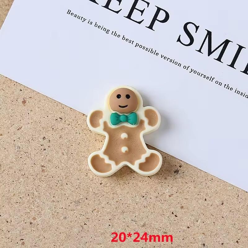 Craft Flat Back Colored Resin Cabochon Charms Christmas Holiday DIY Accessories for Souvenirs Artificial Style