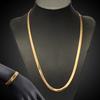 Fashion Men Women 18K Gold Plated Snake Chain Choker Necklace Bracelet Jewelry Set