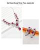 Gessen Jewelry: Элегантный набор: серьги, кольцо и подвеска с красными цирконами