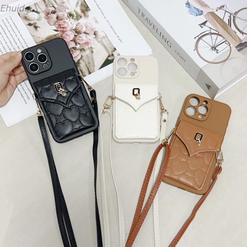 Чехол-сумка Q Bag со шнурком для Samsung Galaxy S25 Ultra S21 S20 S23 FE S24 Plus A56 Кошелек с держателем для карт Наплечный шнурок-ремешок Чехол