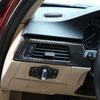 Carbon Fiber Car Left Air Conditioner Outlet Panel Frame Trim Cover Sticker For BMW E90 E92 E93 2005-12 Car Interior