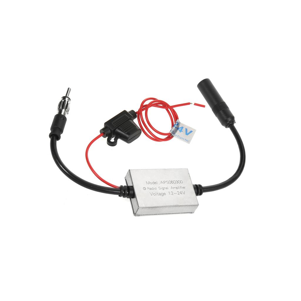 1pcs Car Stereo FM Radio Antenna Signal Booster Amplifier 12-24V Universal for Vehicles Car Truck