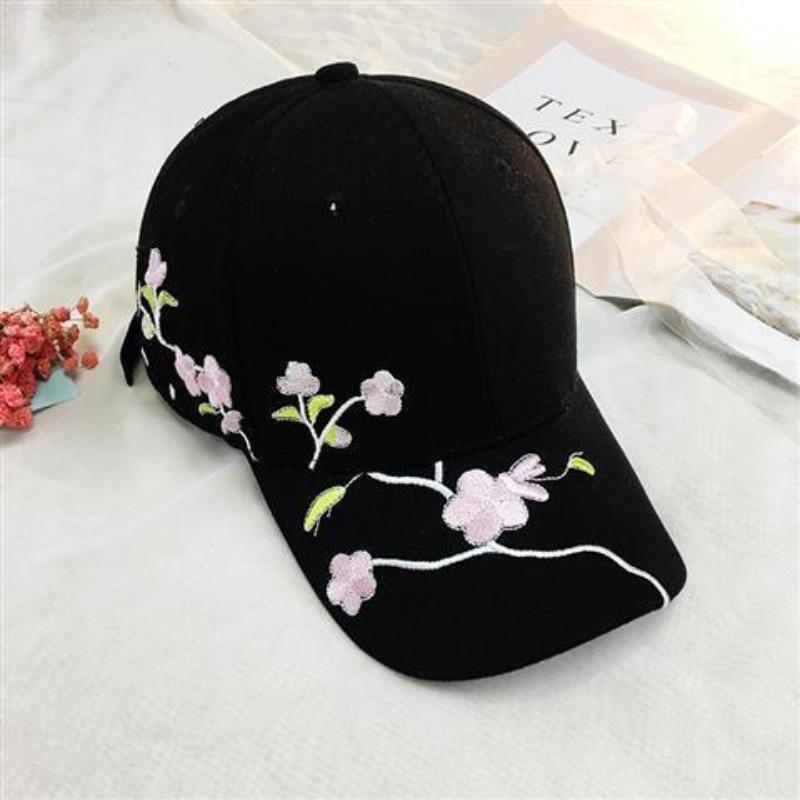 Шляпа женская летняя новая вышитая цветочная шляпа с язычком утки модная бейсболка ретро-шляпа с защитой от солнца