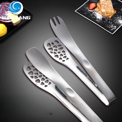 HANYANG 304 Зажим для стейка из нержавеющей стали Полый зажим для еды Утолщенный зажим для хлеба Зажим для барбекю Многоцелевой зажим для еды