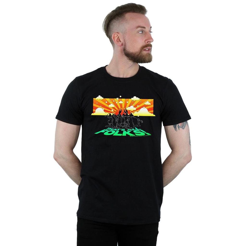 Looney Tunes Mens Group Sunset T-Shirt