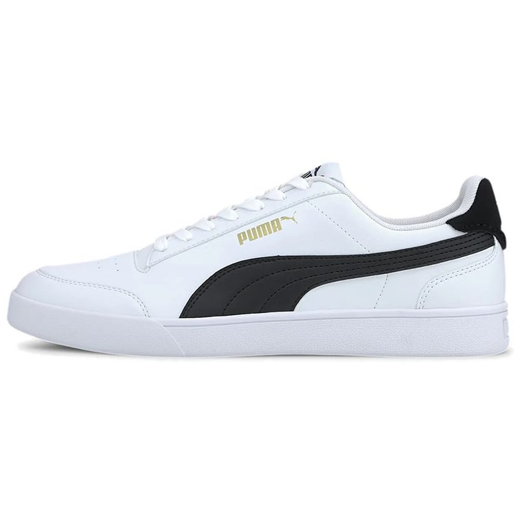 Puma Shuffle White Black Unisex Sneakers Gold 309668-03