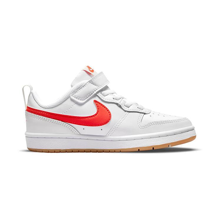 Nike Кроссовки для скейтбординга Court Borough 2 Low top Детские Бело-оранжевые Для детей от 3 до 7 лет BQ5451-114