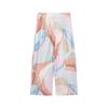 Womens Vintage Floral Print Wide Leg Pants Set With Ruched Bodice Bow Tie Strap Top