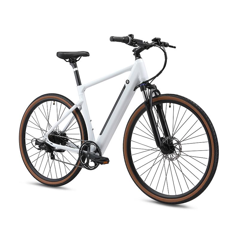 Городской алюминиевый электровелосипед, 36 В 250 Вт, E-Bike с датчиком крутящего момента, Шина 700*40C, 7 скоростей, Гидравлический тормоз Tektro, ЖК-дисплей, Запас хода до 85 км