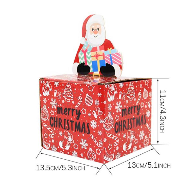 1 шт. Праздничная многослойная коробка для конфет с оберточной бумагой Бумажная коробка 13,5x13x11см