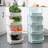 Multi-Layer Household Kitchen Storage Baskets Plastic Multifunctional Vegetable And Fruit Racks Can Be Stacked For Storage