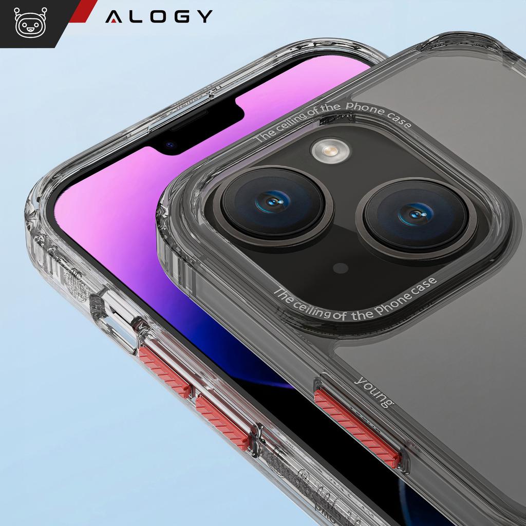 Etui Na Telefon Alogy Protective Case Obudowa Ochronna Do Apple Iphone 14 Plus Czarno-Przezroczyste