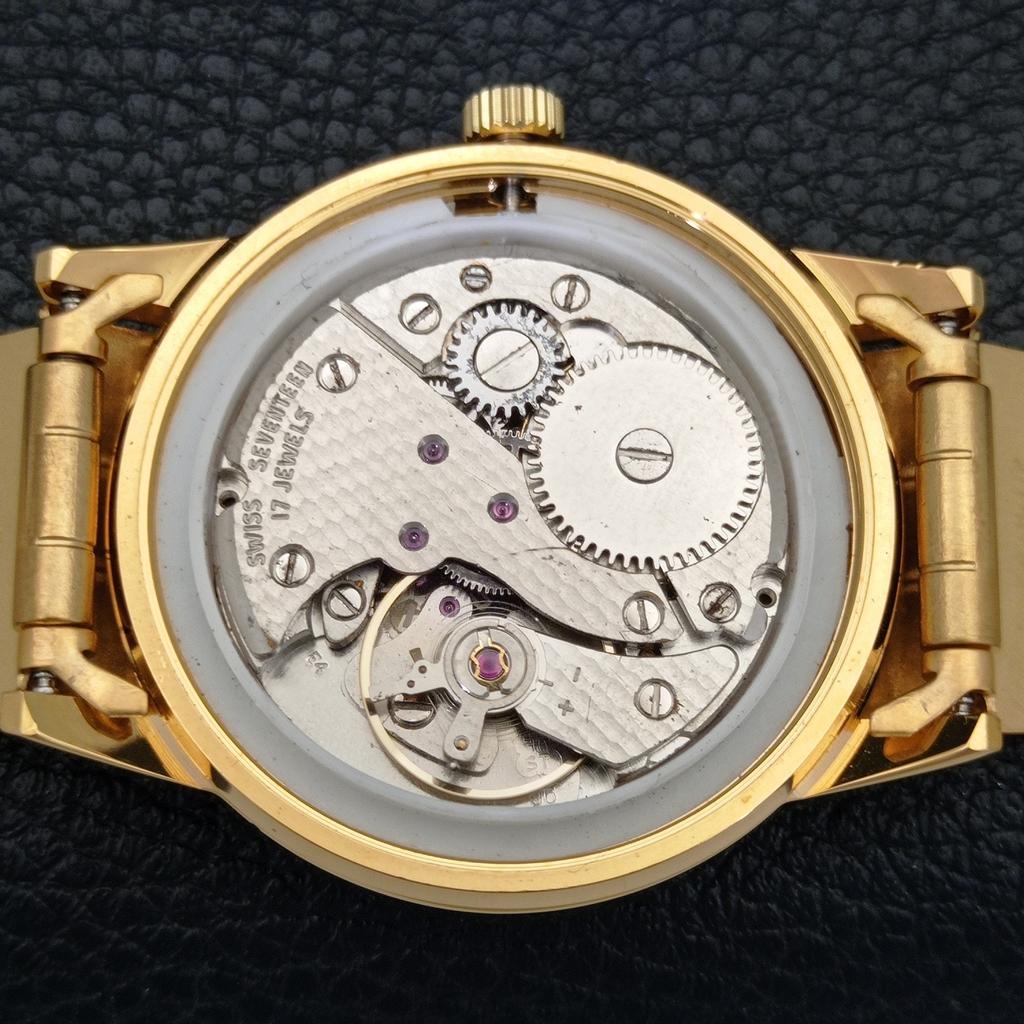 MONTINE МУЖСКИЕ ВИНТАЖНЫЕ ШВЕЙЦАРСКИЕ ЧАСЫ С РУЧНЫМ ЗАВОДОМ ОБНОВЛЕННЫЕ БЕЛЫЙ ЦИФЕРБЛАТ a441563-5