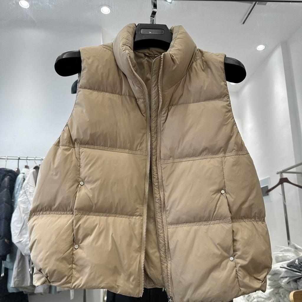 Легкий пуховый жилет женский короткий 2024 новый осенне-зимний корейский вариант свободный воротник-стойка жилет жилет жилет куртка прилив