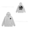 Unisex Hooded Zip-Up Fleece-Lined Sweatshirt With Letter Print Loose Fit Cotton Long Sleeve Men Women