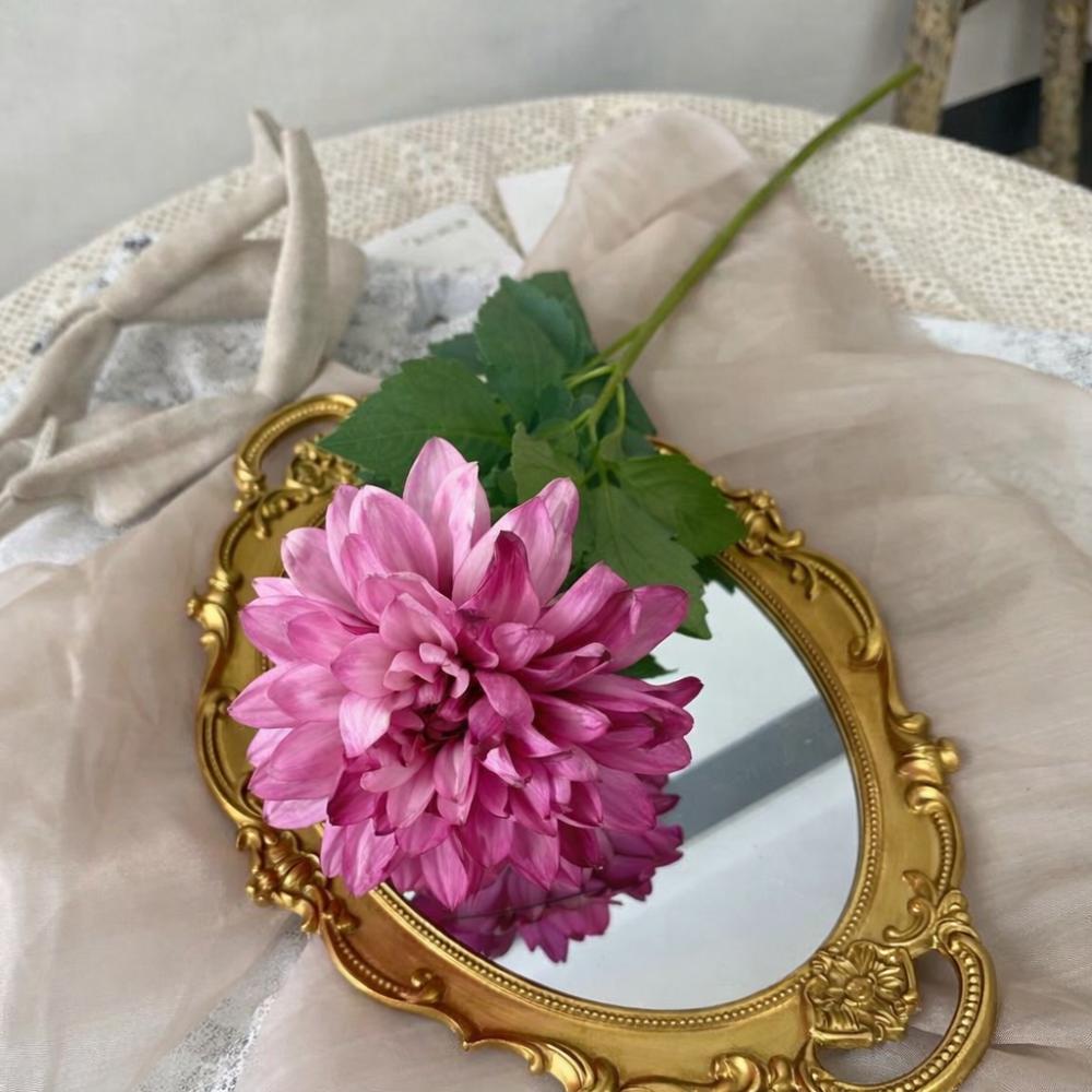 Handmade Craft Artificial Dahlia Flowers 64cm Length Silk Fake Flowers Festival Party Supplies Floral Fake False Flowers