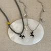 Simple Versatile Puppy Pendant Beaded Necklace Female Sweet Cool Spice Girl Personality Fashion Temperament Trendy Neck Chain Sweater Chain